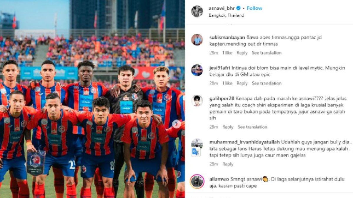 Bek kanan Timnas Indonesia, Asnawi Mangkualam jadi target kritikan dari fans Garuda seusai laga melawan China, Selasa (15/10).