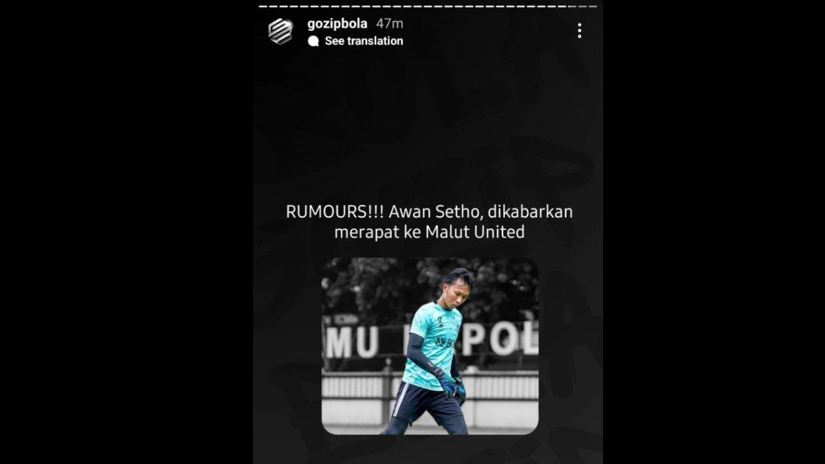 Rumor merapatnya Awan Setho dari Bhayangkara FC menuju Malut United di musim 2024/2025.