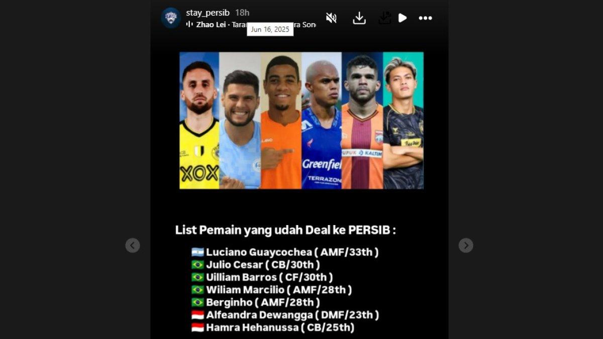 BURSA TRANSFER PERSIB - 7 pemain dirumorkan deal ke Persib Bandung, Senin (16/6/2025).