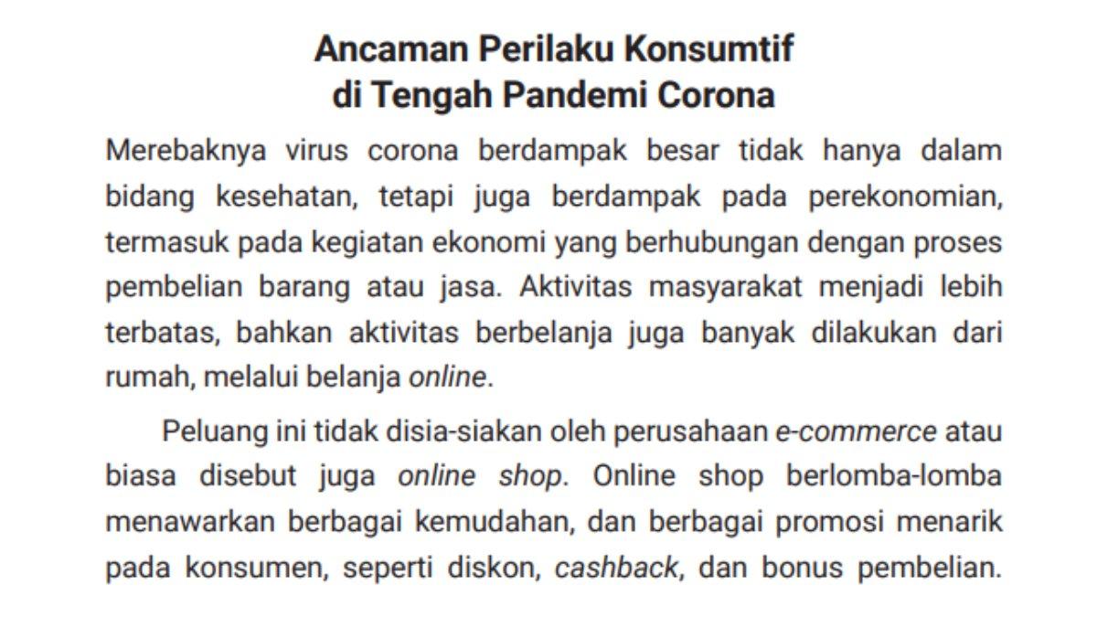 Bacaan pada soal esai IPA kelas 7 edisi revisi kurikulum merdeka
