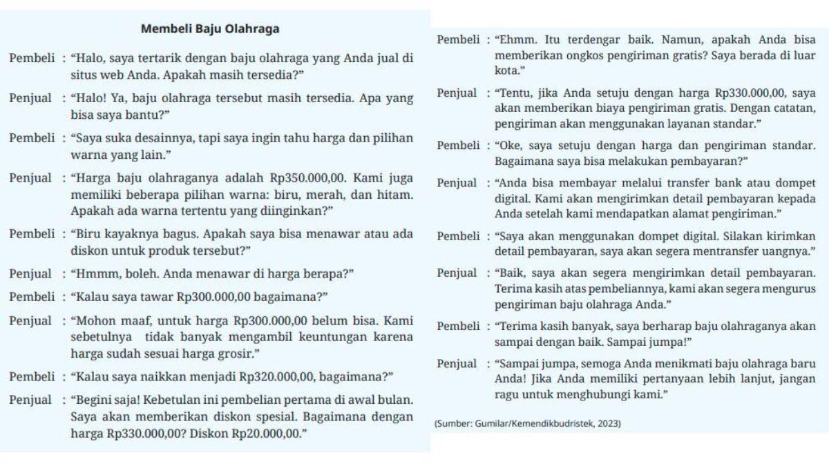 KUNCI JAWABAN - Bacaan untuk soal Bahasa Indonesia kelas 10 SMA Bab 4 halaman 126-127 diambil Kamis(31/7/2025).