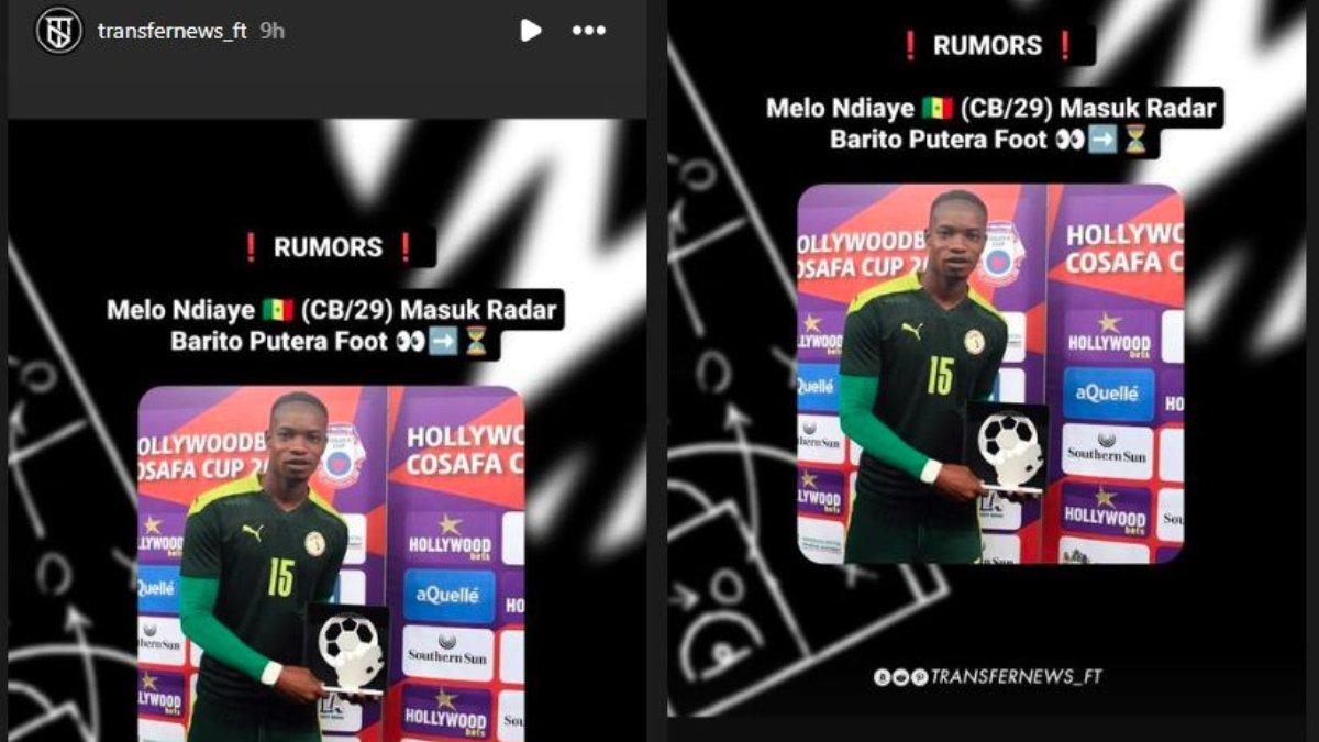 Rumor sosok bek asal Senegal, yakni Melo Ndiaye yang masuk ke radar Barito Putera di musim 2024/2025 kelak.