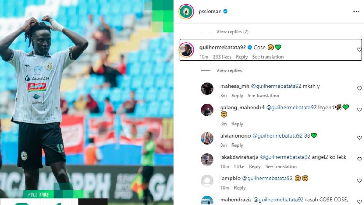 Satu mantan gelandang PSS Sleman, yakni Guilherme Batata ikut sedih dengan hasil buruk Super Elja yang dikalahkan oleh PSM Makassar di pekan ke-28 Liga 1 2023.