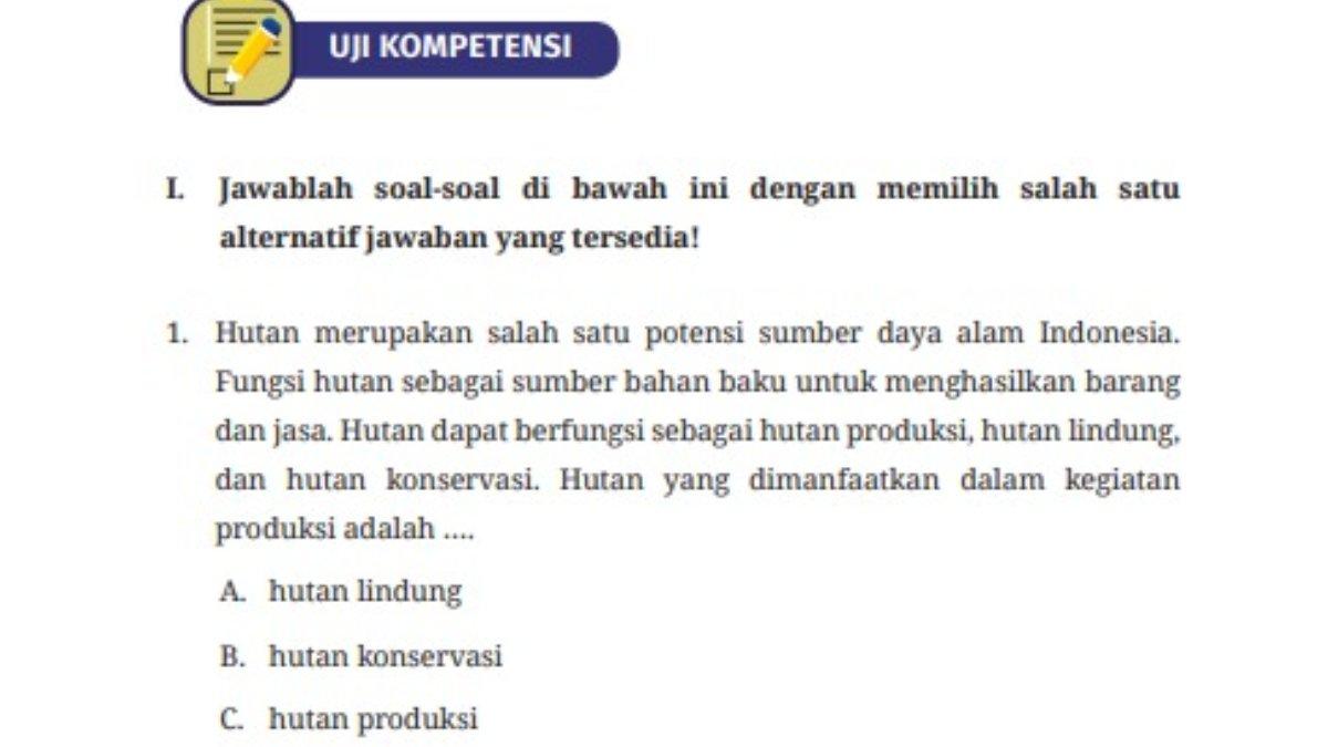 Berikut gambar soal pilihan ganda nomor 1