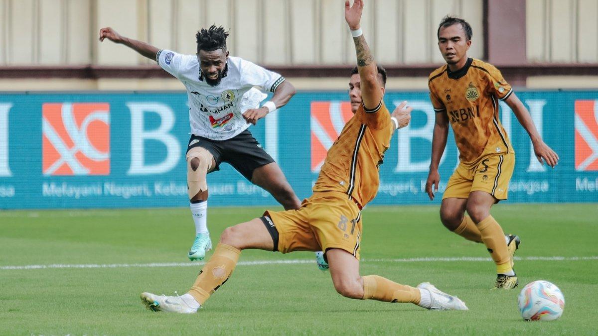 Cuplikan pertandingan Bhayangkara FC melawan PSS Sleman di pekan ke-25 Liga 1 2023, Kamis 22 Februari 2024.