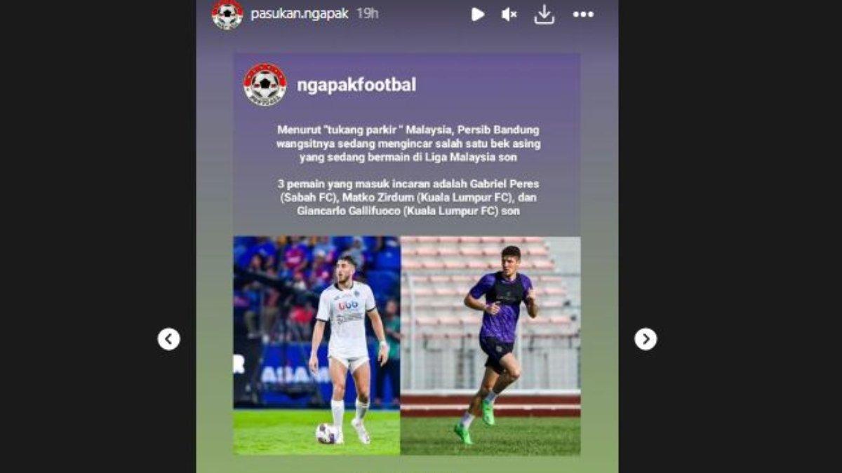 Tiga bek Bidikan Persib Bandung asal Liga Super Malaysia.