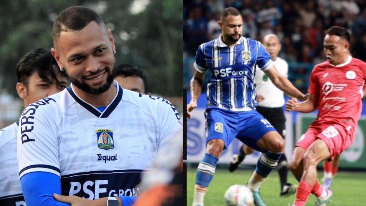 Potret striker asal Brasil milik Persiba Balikpapan di Liga 2 2023 yang merupakan mantan pemain Barito Putera dan Persija Jakarta, Luiz Junior.