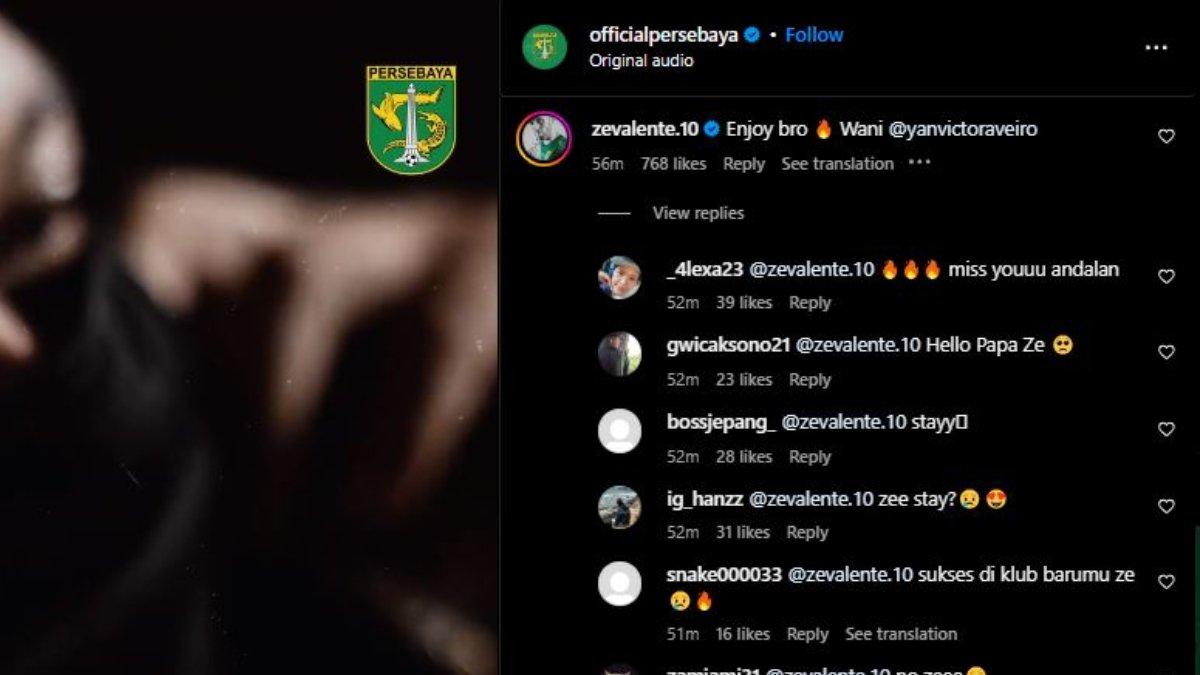 Bonek dibuat trenyuh oleh Ze Valente saat Persebaya Surabaya telah meresmikan sosok Yan Victor untuk putaran kedua Liga 1 2023.