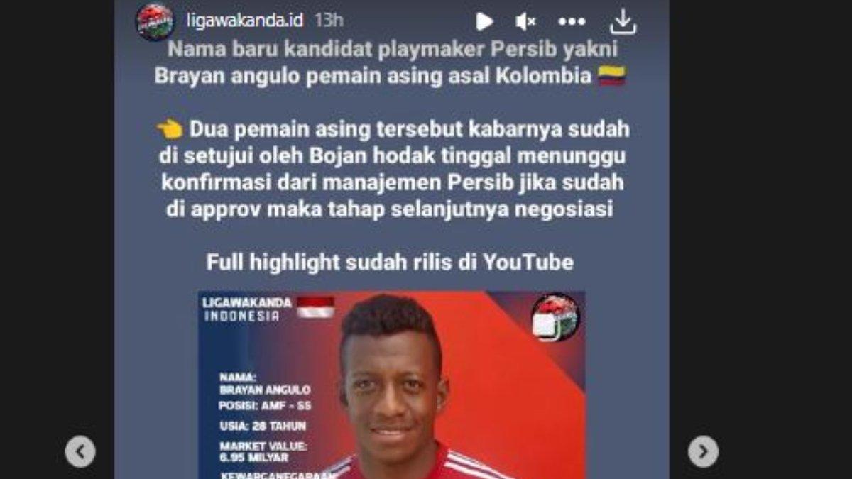 Brayan Angulo Persib 22