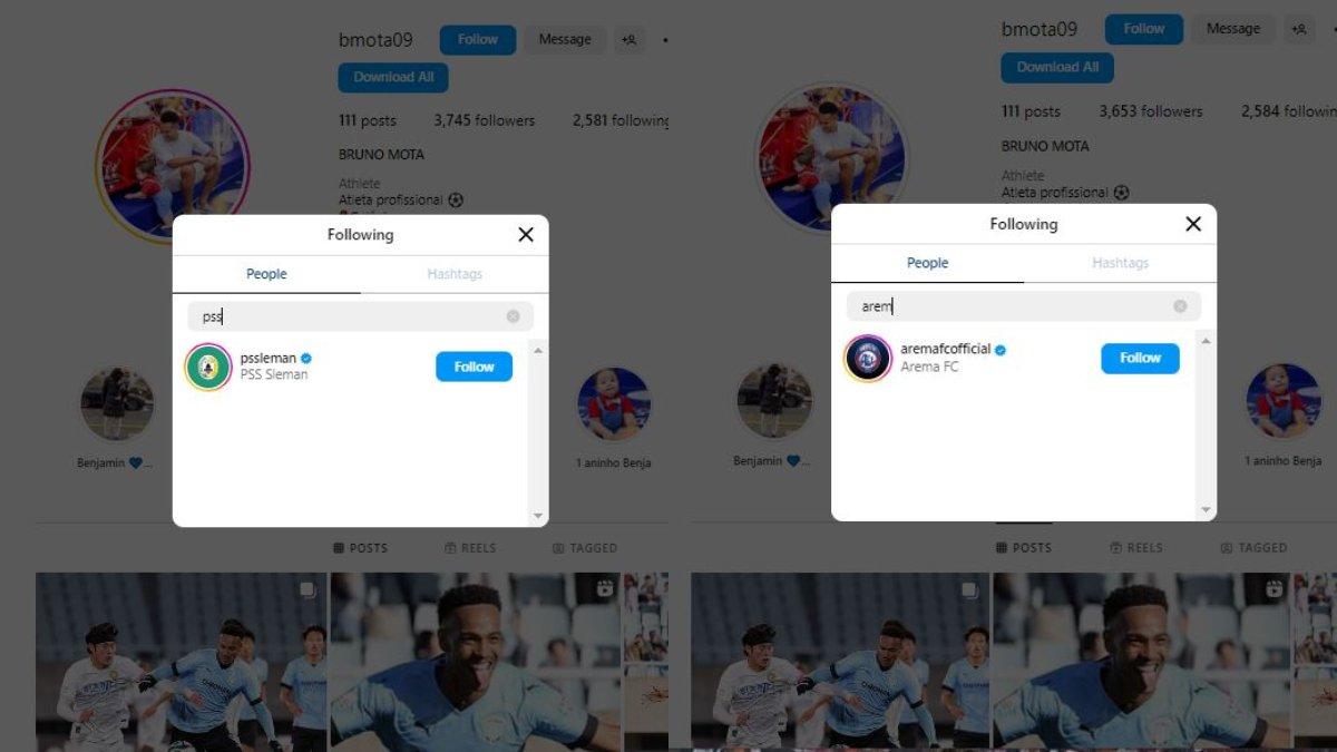 Bruno Mota Follow Arema dan PSS 2