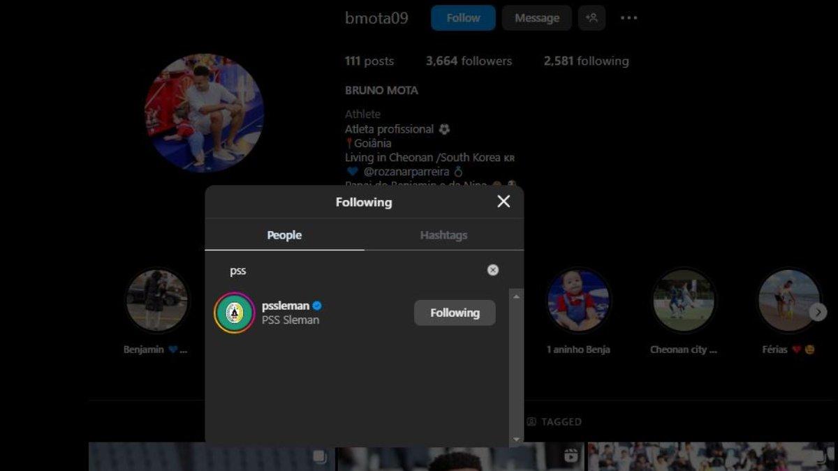 Sosok striker asal Brasil, Bruno Mota kepergok telah mengikuti Instagram PSS Sleman, kode keras kepada Super Elja?