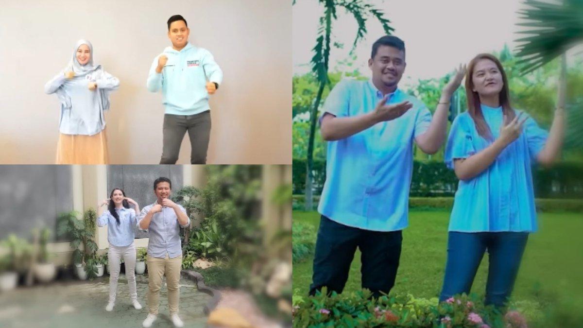 Bupati Kendal Dico, Wagub Emil Dardak dan Wali Kota Medan Bobby Nasution melakukan joget gemoy