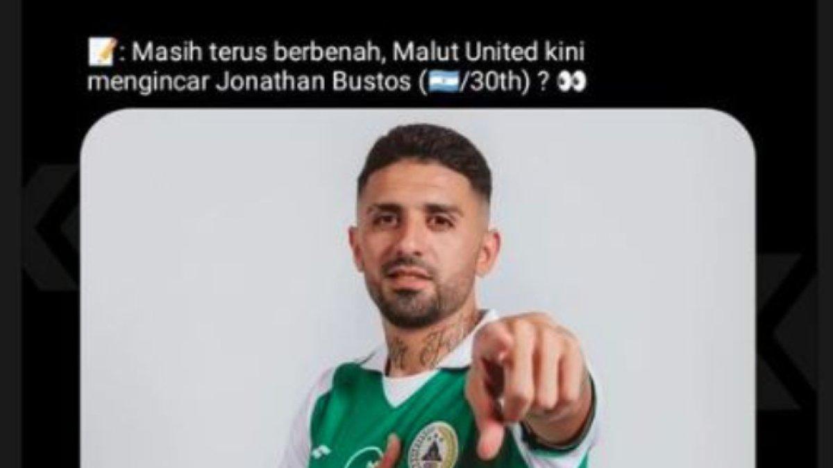 Rumor sosok eks Borneo FC dan PSS Sleman, yakni Jonathan Bustos yang dikaitkan dengan Malut United jelang putaran kedua Liga 1 2024, Jumat (6/12).