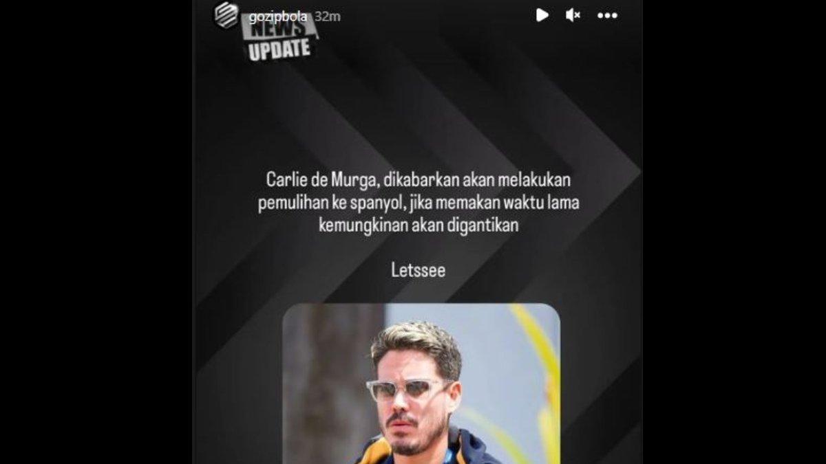 Rumor Carli de Murga yang berpotensi hengkang dari Barito Putera jelang putaran kedua Liga 1 2023 karena cedera yang ia alami, Sabtu 14 Oktober 2023.