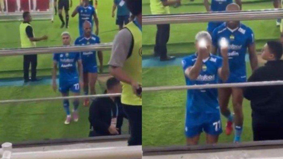 Sosok winger asal Brasil milik Persib Bandung, yakni Ciro Alves kepergok mengacungkan jari tengah saat jeda pertandingan ketika tandang ke markas Persis Solo di pekan ketujuh Liga 1 2023.