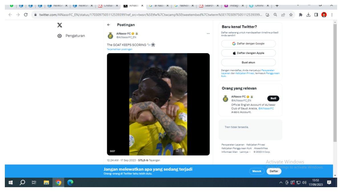 Cristiano Ronaldo Mencetak Goal Kemenangan Bagi Al-Nassr