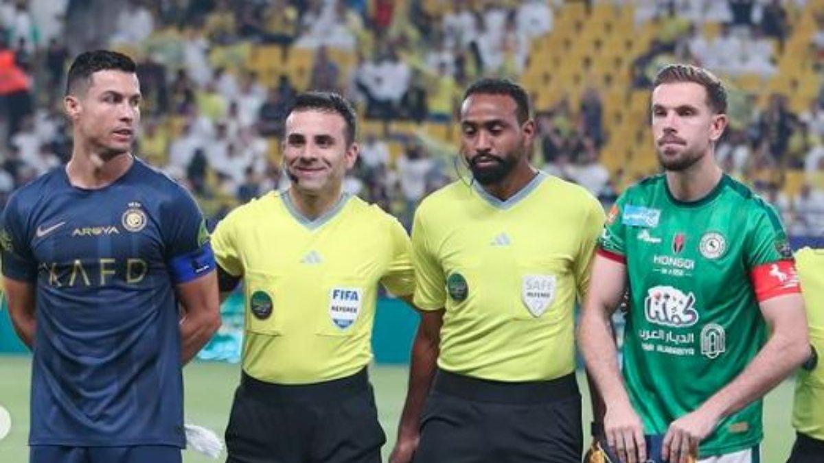 Potret Cristiano Ronaldo (kiri) dan Jordan Henderson (kanan), ketika berjejer sebagai kapten tim yang mereka bela.