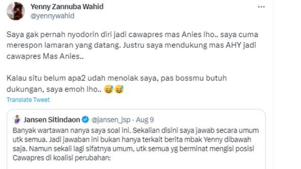 Cuitan Yenny Wahid 22