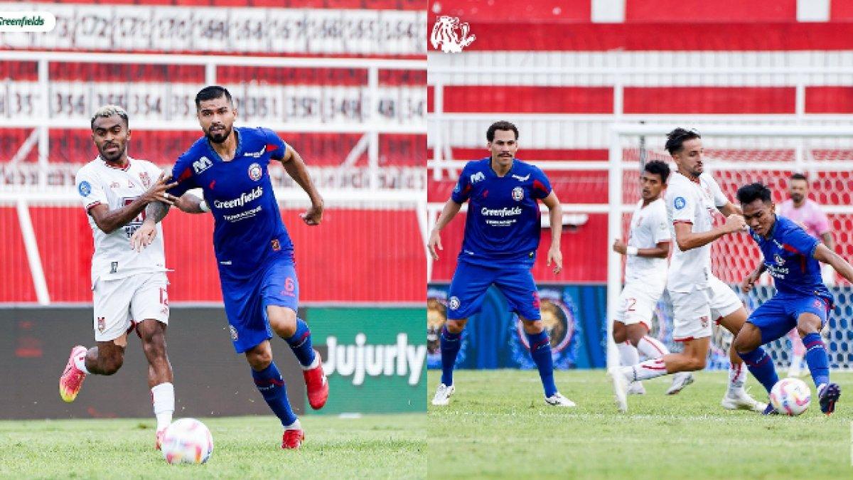 Cuplikan pertandingan antara Arema FC melawan Malut United di pekan kedelapan Liga 1 2024, Sabtu (19/10).