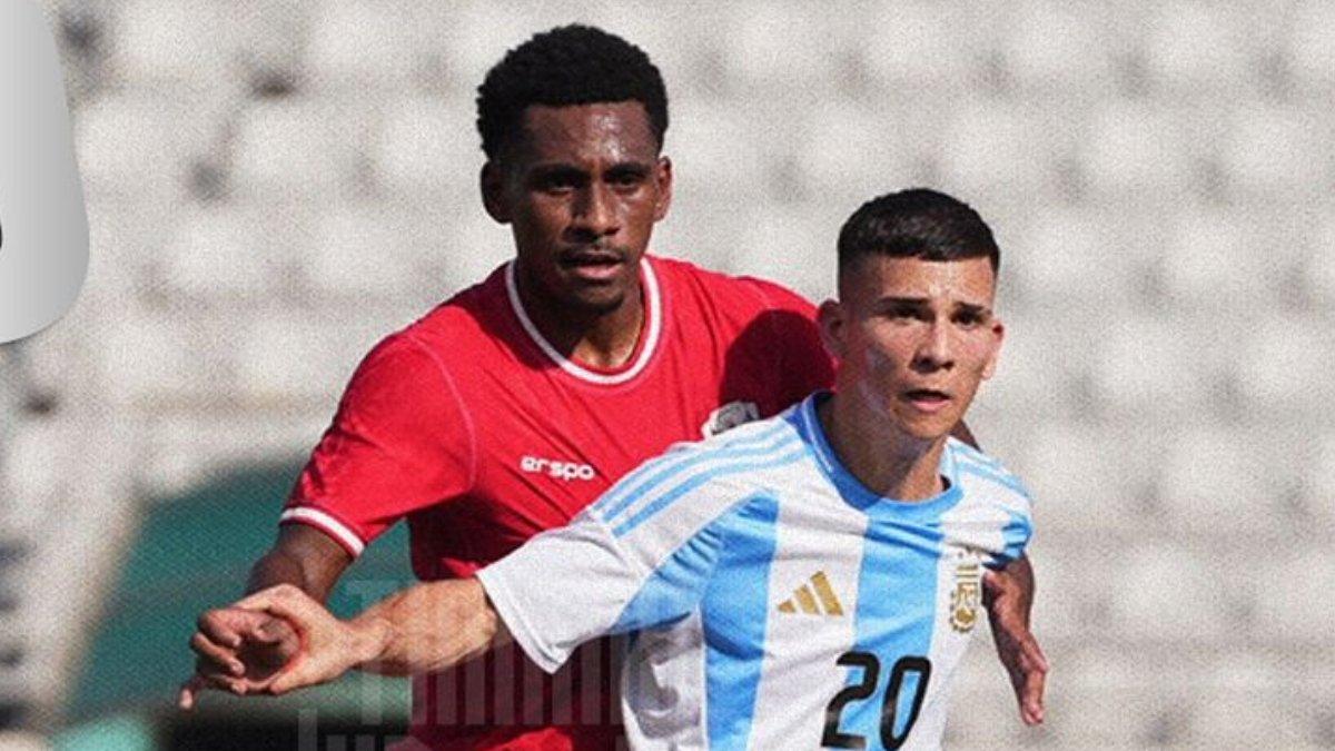 Potret cuplikan pertandingan antara Timnas U-20 Indonesia melawan Argentina di ajang Seoul On Earth Us Cup 2024, Rabu (28/8). Timnas U-20 Indonesia berhasil menang 2-1 atas Argentina berkat gol dari Kadek Arel dan Maouri Simon.