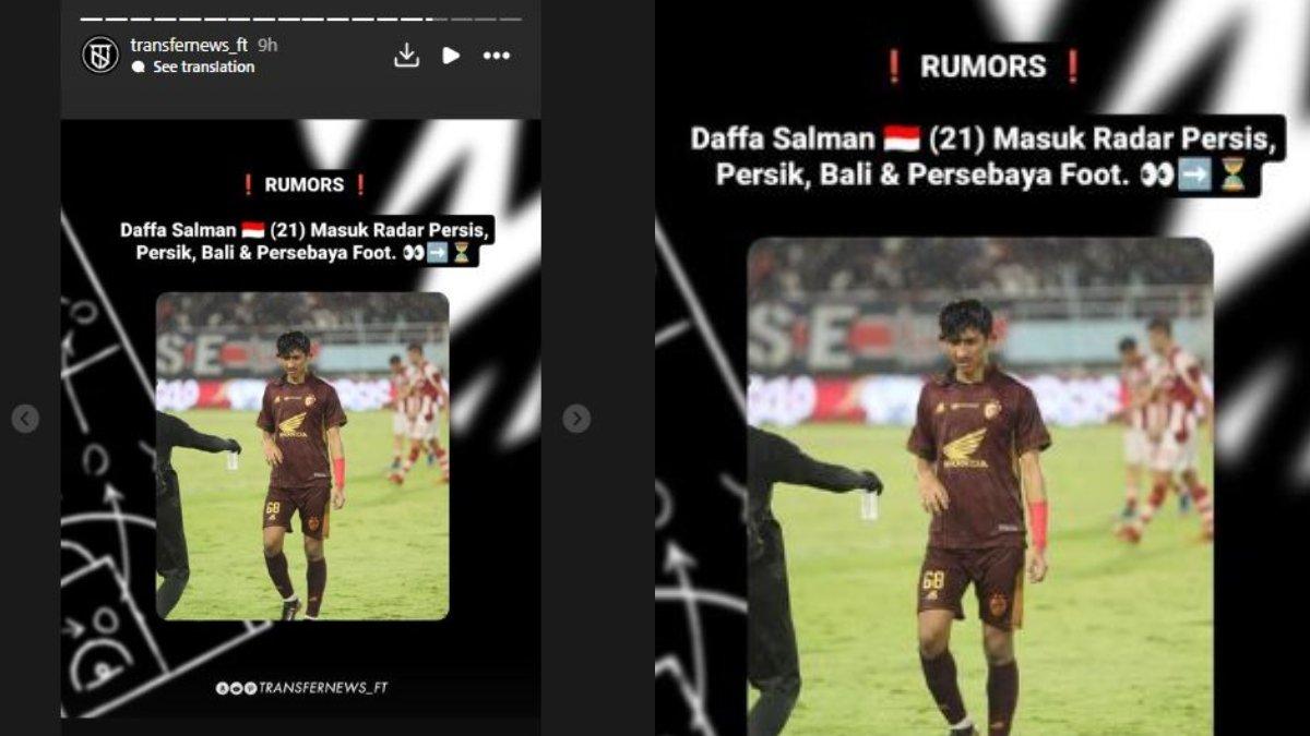 Daffa Salman diintai oleh Persik Kediri, Bali United, Persis Solo dan Persebaya.