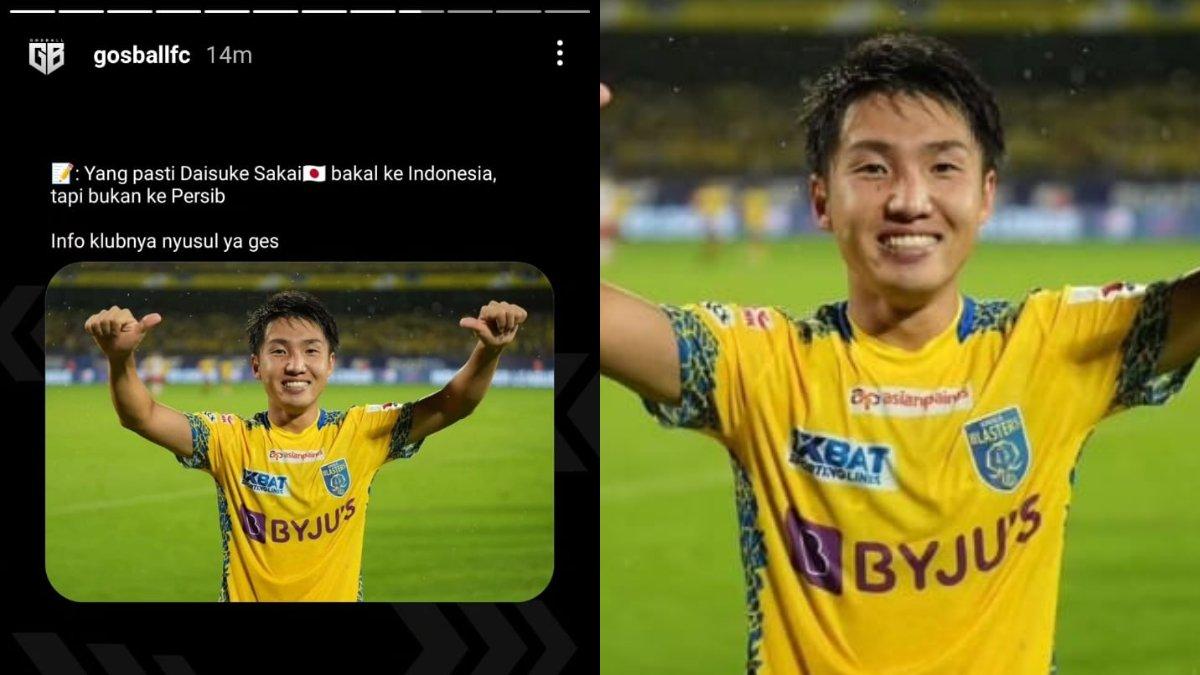 RUMOR - Bukan ke Persib Bandung, Daisuke Sakai rumornya ke klub Liga 1 lainnya di musim 2024/2025 mendatang.