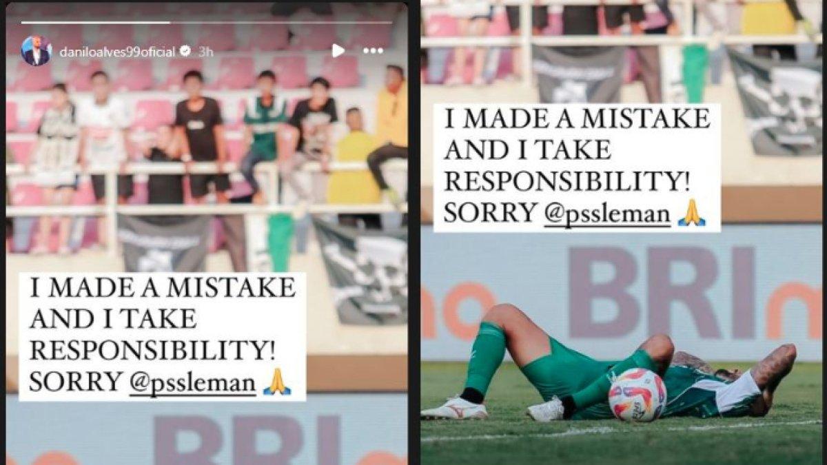 Striker asing PSS Sleman, Danilo Alves kini meminta maaf setelah gagal mengeksekusi penalti Super Elja ke gawang Persita Tangerang pada pekan kesembilan Liga 1 2024 lalu.