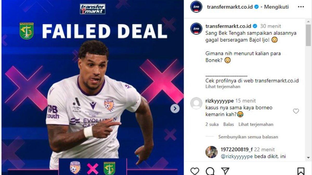 Bek asing yang sempat dikabarkan bergabung ke Persebaya Surabaya, yakni Darryl Lachman kini rumornya malah tak jadi berseragam Bajul Ijo di Liga 1 2024.