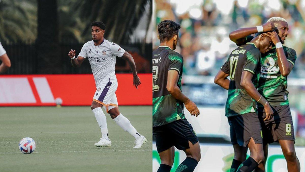 Sosok bek asing asal Curacao, Darryl Lachman (kiri) dan skuad Persebaya Surabaya di musim 2024/2025 (kanan). Darryl Lachman kini resmi menjadi pemain baru Persebaya Surabaya di Liga 1 2024.