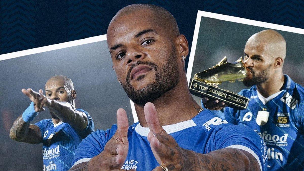 Potret striker Persib Bandung, David da Silva.