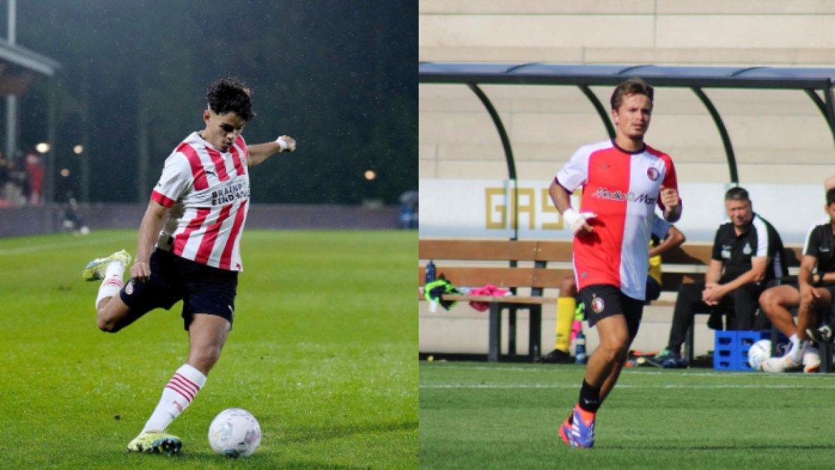 Kolase foto dua sosok yang santer dinaturalisasi Timnas Indonesia, D'Leanu Arts (kiri) dan Delano van der Heijden (kanan).