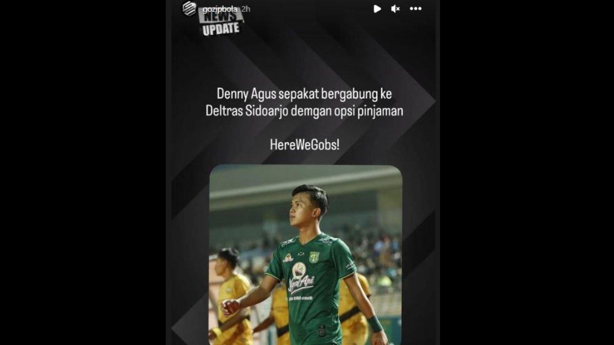 Rumor dipinjamkannya gelandang muda Persebaya Surabaya, Denny Agus ke klub Liga 2 2023, Deltras Sidoarjo.