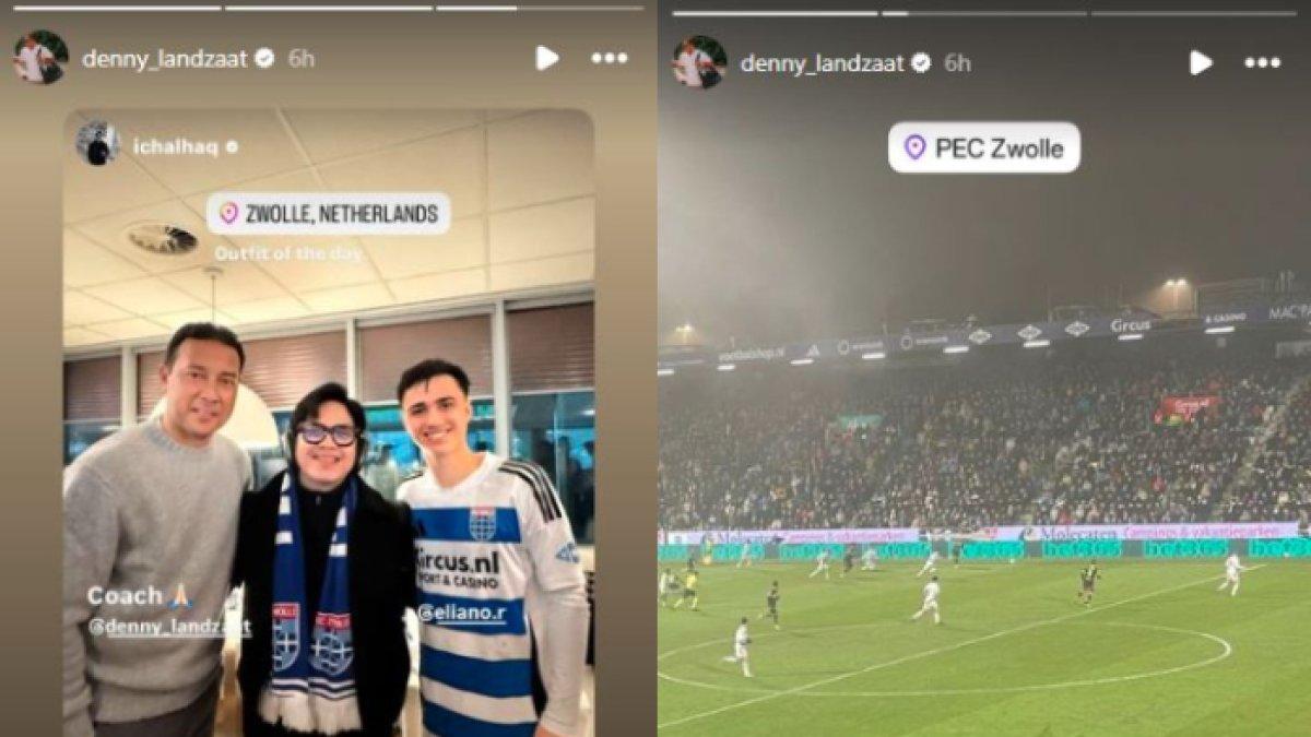 Asisten pelatih Timnas Indonesia, yakni Denny Landzaat kepergok memantau langsung pertandingan bek kanan skuad Garuda, yakni Eliano Reijnders kala PEC Zwolle bermain melawan PSV Eindhoven di Eredivisie, Minggu (19/1).
