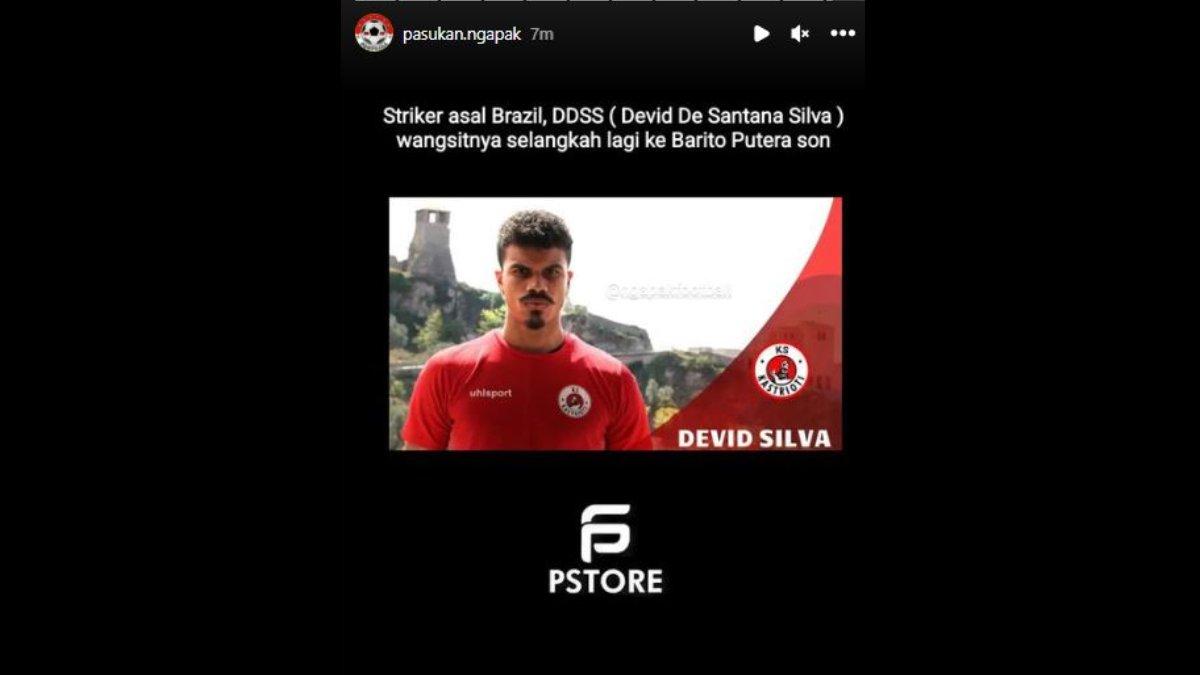 Rumor merapatnya sosok striker asal Brasil, yakni Devid De Santana ke Barito Putera di putaran kedua Liga 1 2023.