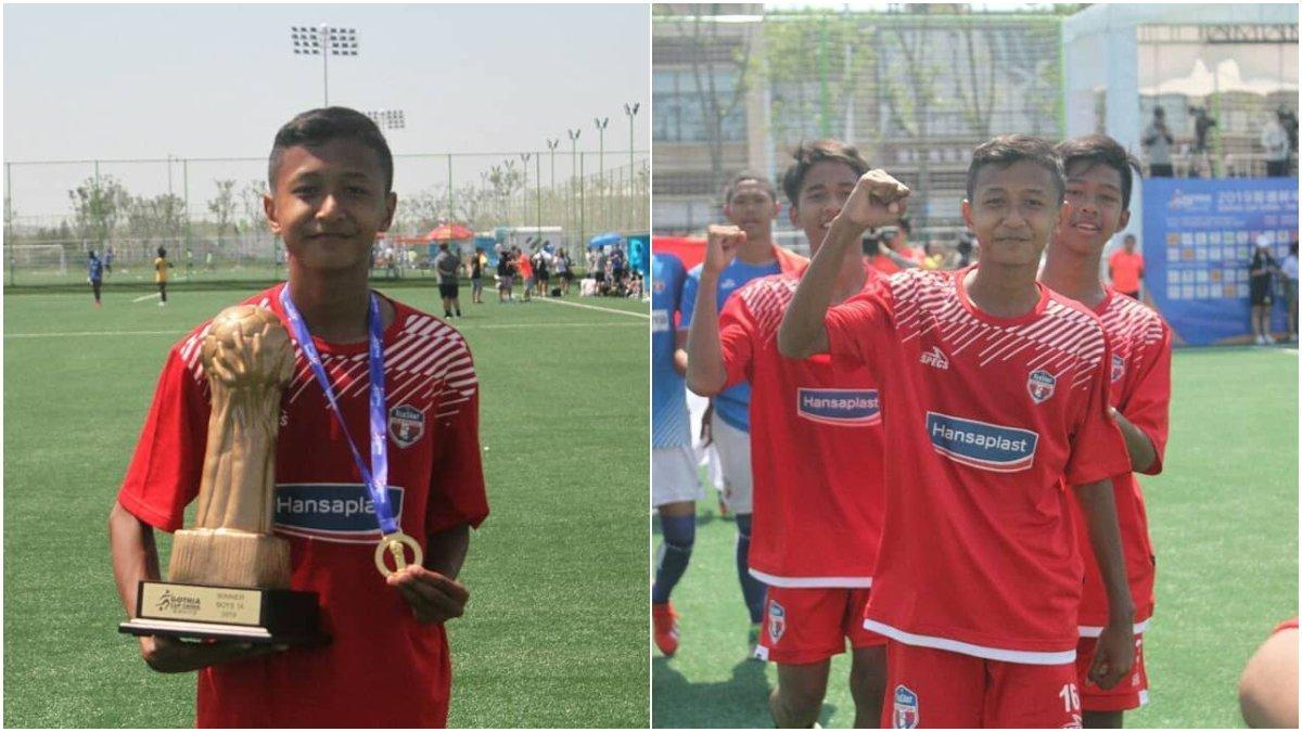 Momen Dony Tri Pamungkas saat berlaga di turnamen Liga Top Skor bersama Bina Taruna.