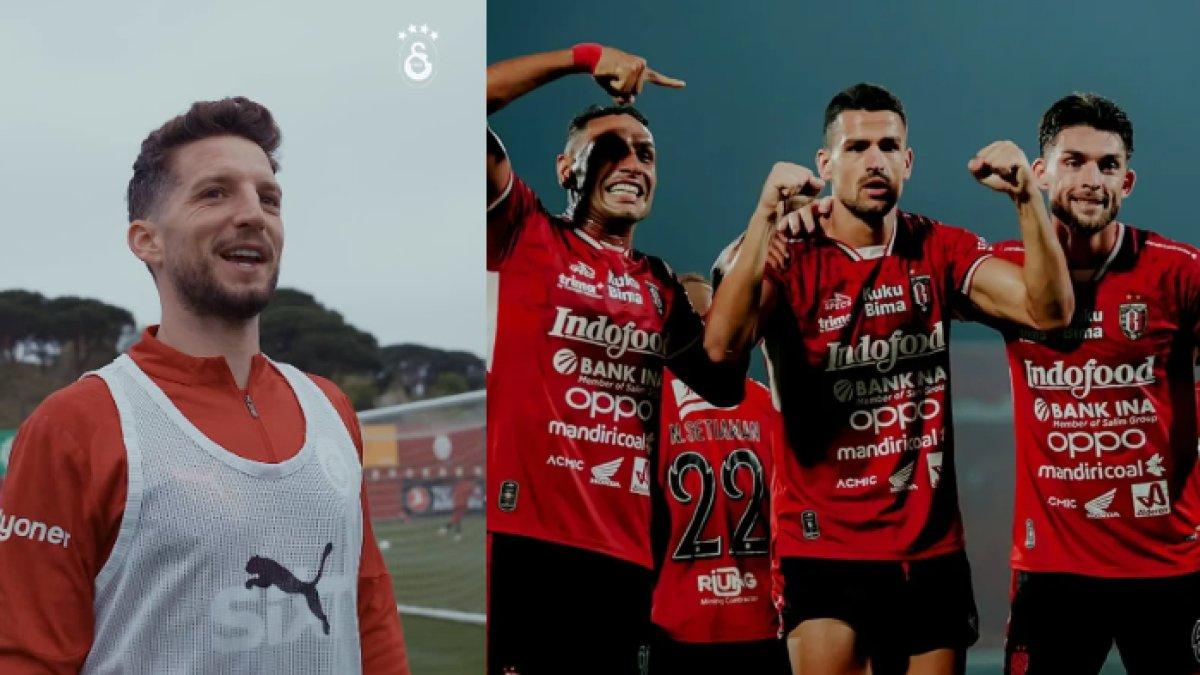 RUMOR TRANSFER - Kolase foto mantan penyerang Timnas Belgia yang kini bermain di Galatasaray, Dries Mertens (kiri) yang santer dikaitkan dengan Bali United (kanan).