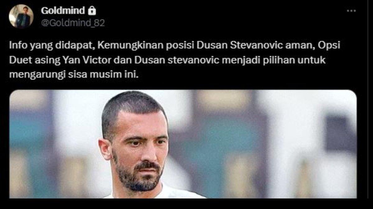Rumor Dusan Stevanovic yang kabarnya bakal tetap bertahan di Persebaya Surabaya setelah sempat dirumorkan bakal keluar di Liga 1 2023 ini.