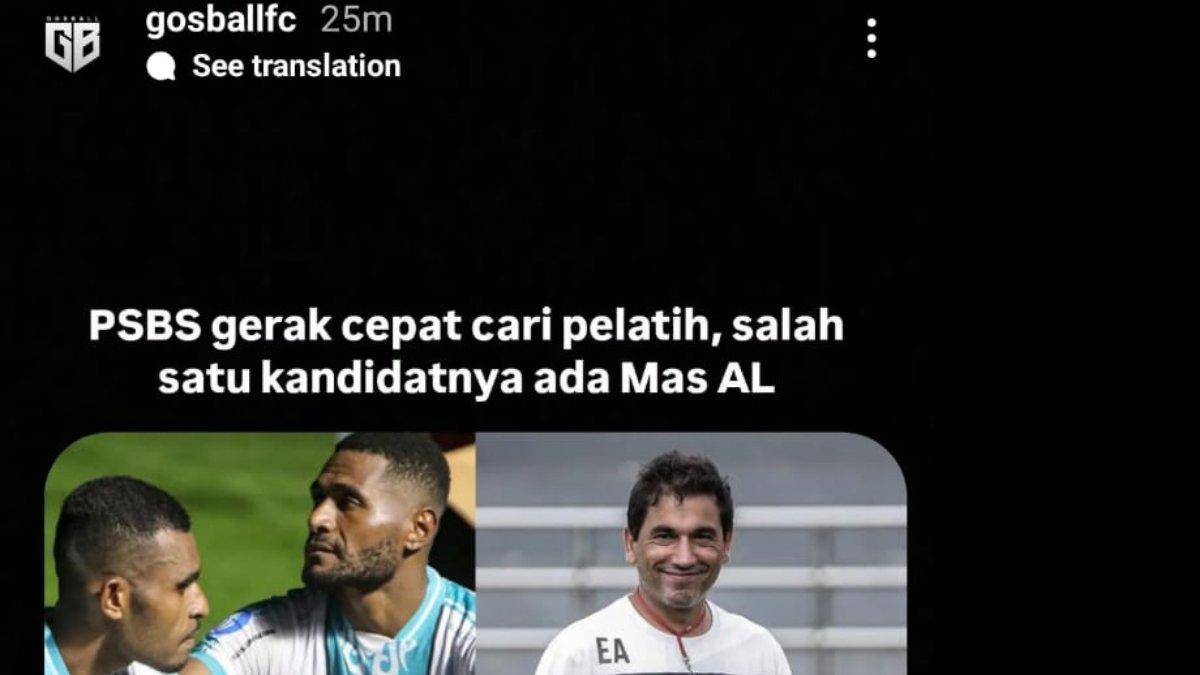 Sosok mantan pelatih Arema FC dan Semen Padang, Eduardo Almeida dikabarkan masuk radar PSBS Biak di Liga 1 2024 ini, Selasa (3/9).