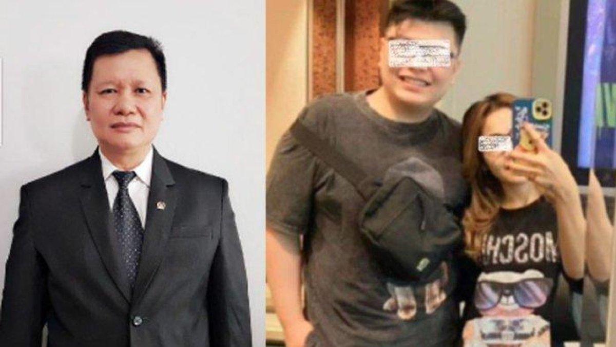 Edward Tannur (kiri) anggota DPR RI harus kena sanksi gara-gara anaknya R bikin ulah, diduga aniaya kekasih hingga tewas.