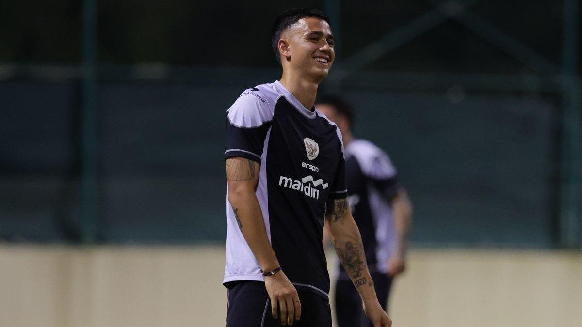 Eliano Reijnders saat menjalani latihan bersama Timnas Indonesia