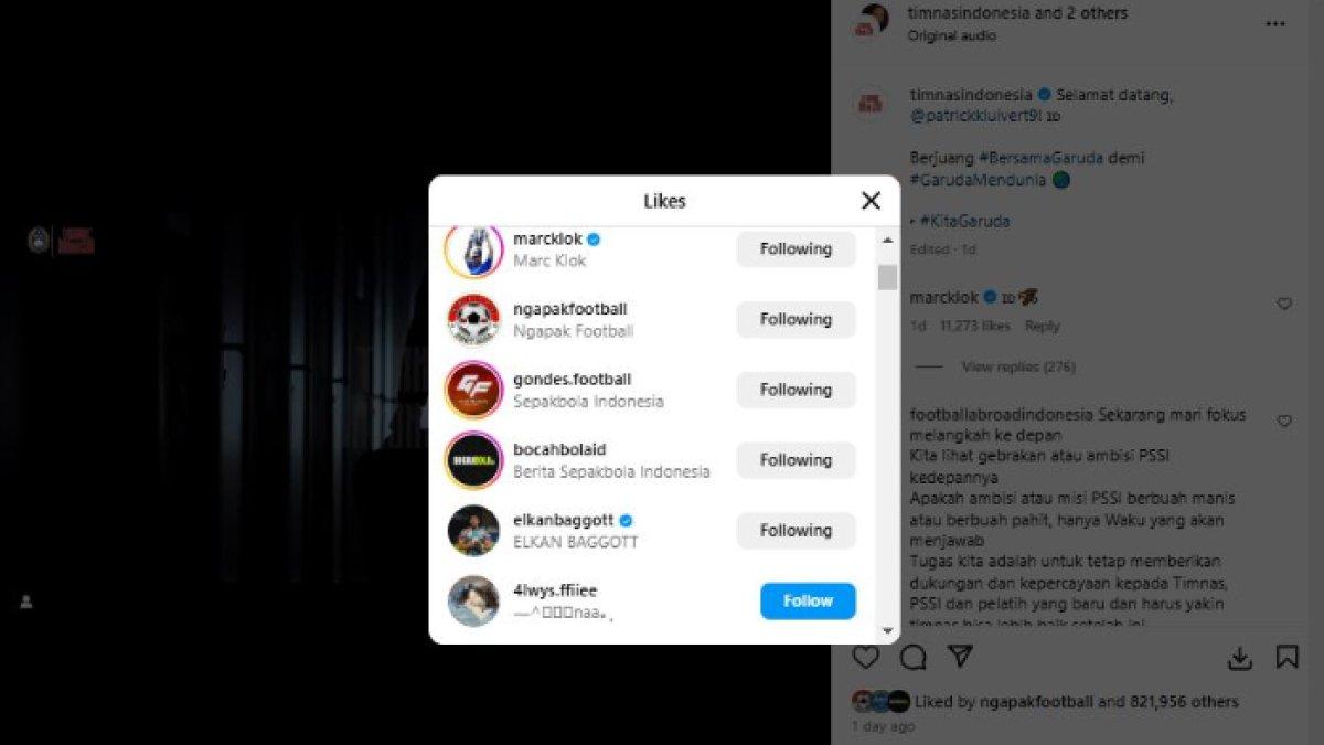 Elkan Baggott kepergok like unggahan Timnas Indonesia terkait pengumuman resmi Patrick Kluivert gantikan Shin Tae-yong.