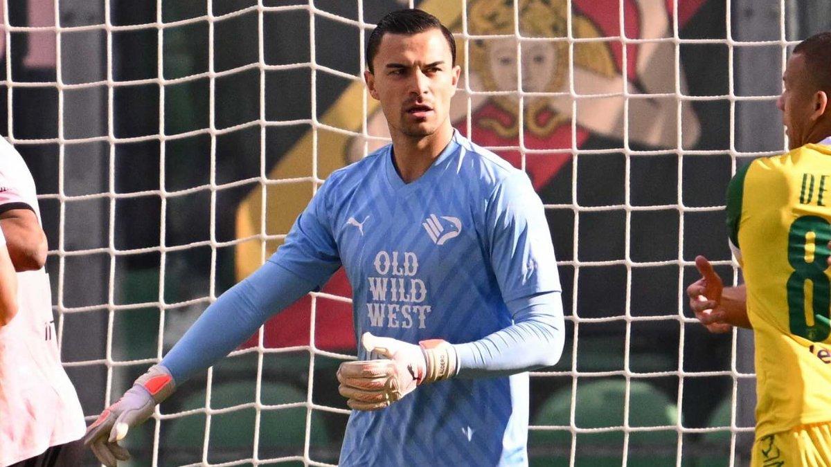 Calon kiper Timnas Indonesia, Emil Audero ketika memperkuat Palermo.