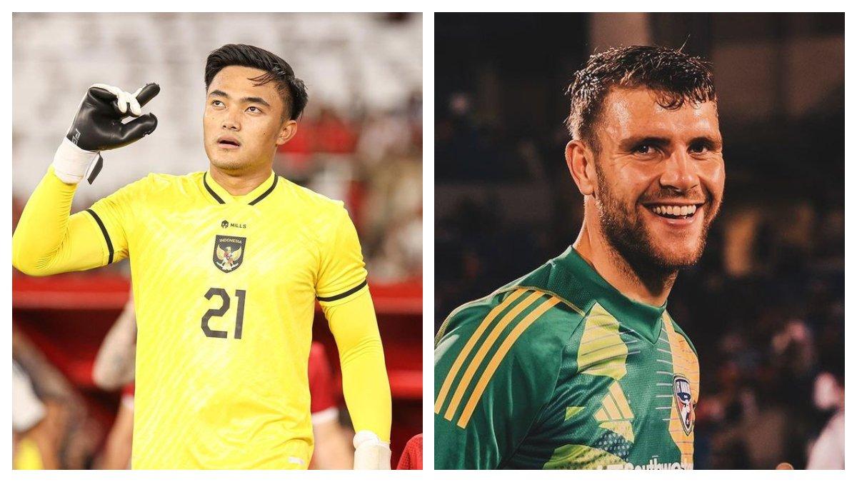 Potret Ernando Ari (kiri) dan kiper diaspora Timnas Indonesia, Maarten Paes (kanan).