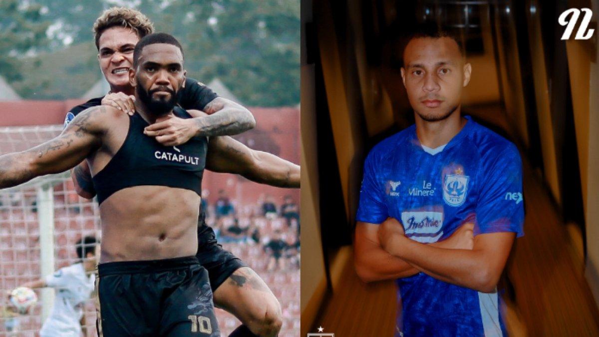 Dua striker PSIS Semarang, Evandro Brandao (kiri) dan Gustavo Souza (kanan).
