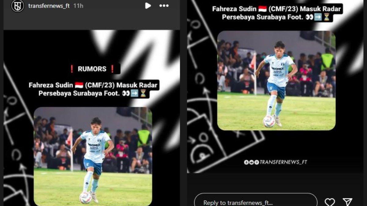 Rumor diminatinya sosok gelandang muda Persita Tangerang, Fahreza Sudin oleh Persebaya Surabaya jelang bursa transfer musim 2024/2025.