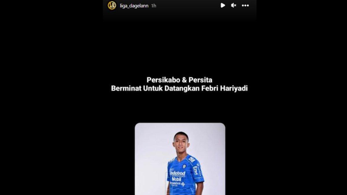 Rumor diminatinya winger Persib Bandung, Febri Hariyadi oleh Persikabo 1973 dan Persita Tangerang, Kamis 12 Oktober 2023.