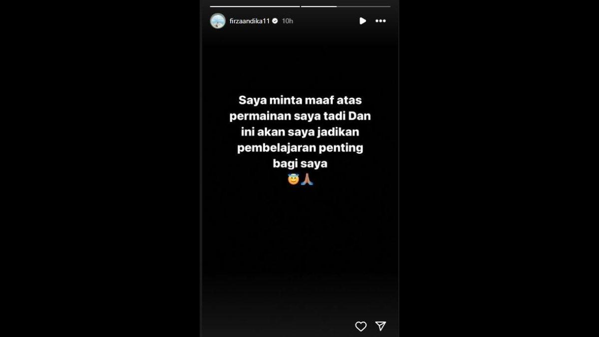 Bek kiri Persija Jakarta, Firza Andika akhirnya meminta maaf setelah sempat mendapat kartu merah dan membuat Macan Kemayoran hanya bermain dengan 10 pemain saja ketika berhadapan dengan Persib Bandung di pekan keenam Liga 1 2024.