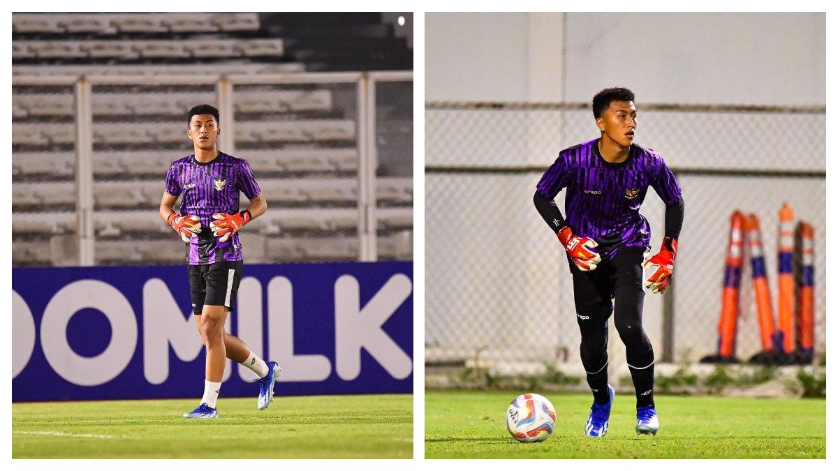 Potret Fitrah Maulana di sesi latihan Timnas U-20 Indonesia.