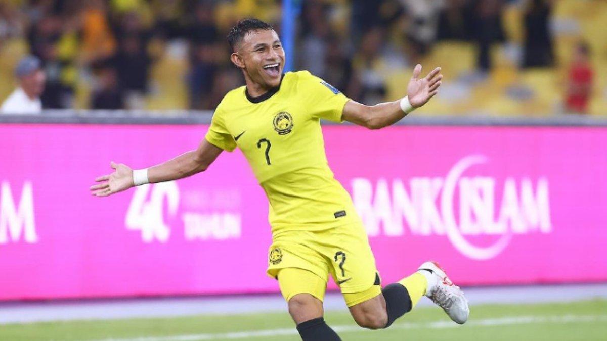 Faisal Halim, winger Selangor FC saat melakukan selebrasi setelah mencetak gol.