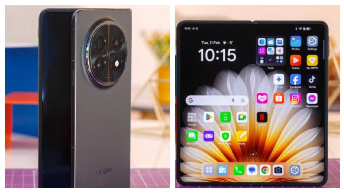 HARGA HP OPPO - Potret Hp Oppo Find N5 warna Cosmic Black. 